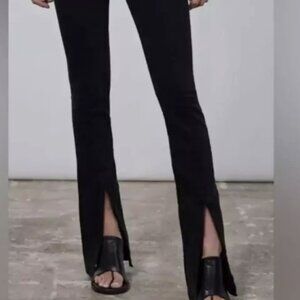 ZARA THE OLIVIA SPLIT HEM BLACK JEANS SIZE 4